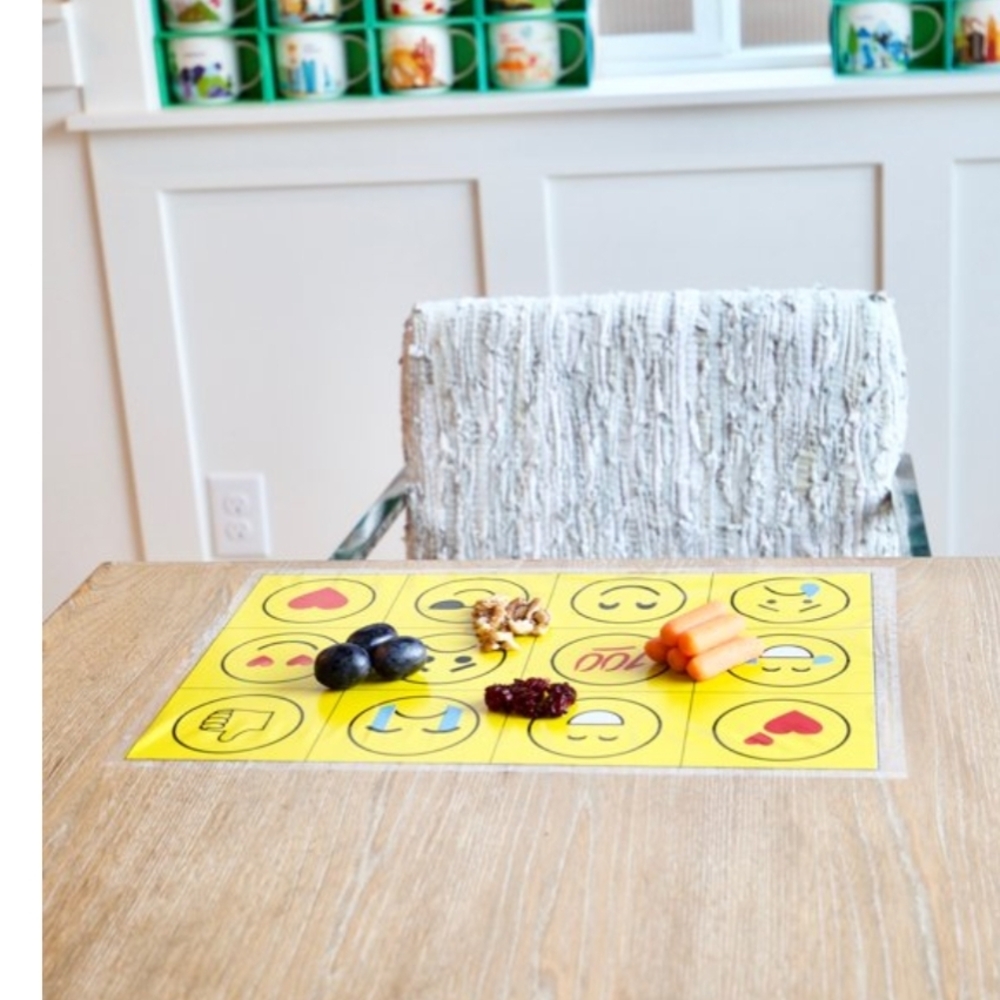 New 40 Pcs Large Emoji Peel And Stick Disposable Placemats For Toddlers,Kids